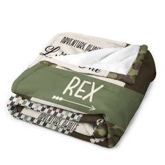 Personalized Hunting Theme Blanket - Baby Boys Blanket Newborn Baby Gift