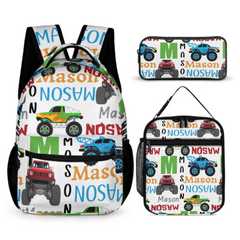 Personalized Monster Trucks Name Backpack