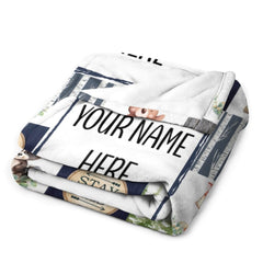 Customized Baby Name Personalized Woodland Blankets for Girls