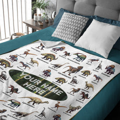Personalized Dinosaur Blanket