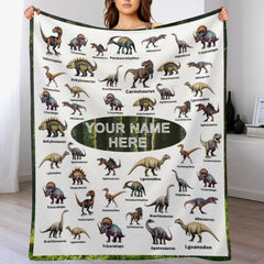 Personalized Dinosaur Blanket