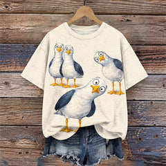 Seagulls Three Funny Birds Pigeon Unisex T-Shirt