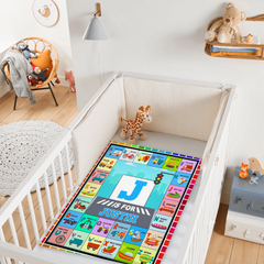 Livraison gratuite✈️Couvertures de nom personnalisées avec motif alphabet de transport