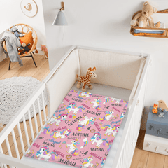 Livraison gratuite✈️Couverture personnalisée avec nom de licorne drôle, noir, rose, personnalisé pour filles