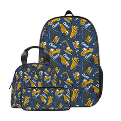 Personalized Yellow Tractor Name Custom Backpack