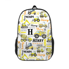Personalized Custom Name Construction Backpack - Gift For Kids