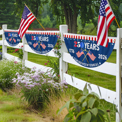 Semiquincentennial Fan Flag for America 250th Anniversary Decoration