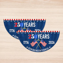 Semiquincentennial Fan Flag for America 250th Anniversary Decoration