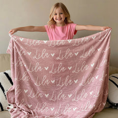 Personalized Name Blanket for Family Kids Friends