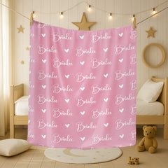 Personalized Name Blanket for Family Kids Friends