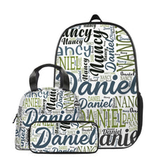 Personalized Name Custom Backpack with Artistic Words