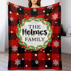 Custom Christmas Buffalo Plaid Blanket