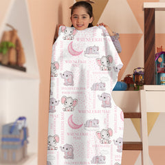 Personalized Custom Elephant Stars Baby Blanket