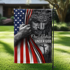 American Flag - One Nation Under God Jesus Flag – Outdoor Decor