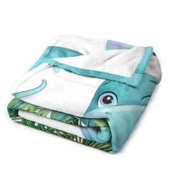 Personalized Custom Baby Blankets,Best Gift for Baby、Newborn - Dinosaur Blanket
