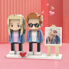 Custom Photo Brick Figures – Personalized Mini Block Figurines – Gift for Couples, Friends & Family
