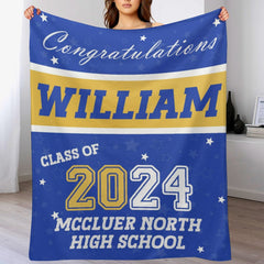 Couverture Senior Graduation Nom Personnalisé - Cadeau Graduation 