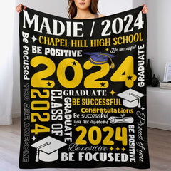Couverture de nom personnalisé cadeau de fin d'études 