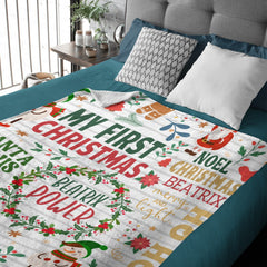 My First Christmas Blanket-Custom Baby Christmas Blanket