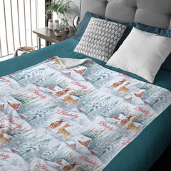Personalized Custom Christmas Kids Name Blanket