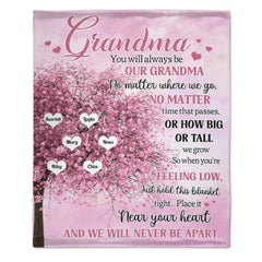 Nous ne serons jamais séparés grand-mère - Couverture personnalisée - Cadeau d'anniversaire de la fête des mères pour maman, grand-mère, nana 