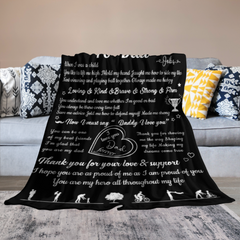 Couverture de fête des pères pour hommes - Cadeaux papa de fils ou fille 