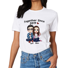 Together Since - Personalized Shirt - Anniversary, Valentine's Day Gift For Spouse, Husband, Wife, Lovers, Girlfriend, Boyfriend