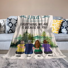 Papa, tout ce que nous sommes à cause de toi - Couverture personnalisée - Anniversaire, cadeau de fête des pères pour père, papa, papa, grand-père 