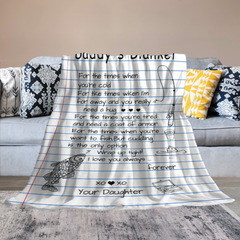 Couverture de pêche personnalisée pour papa de sa fille 