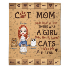 Il était une fois, il y avait une fille qui aimait vraiment les chats, c'était moi - Couverture personnalisée - Cadeau pour les amoureux des chats, propriétaires de chats, cadeau pour chat, cadeau pour les amoureux des animaux domestiques