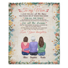 À ma maman - Couverture personnalisée - Cadeau de fête des mères pour mère, maman, grand-mère, maman Couverture de fille 