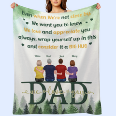 Enveloppez-vous dans ceci et considérez-le comme un gros câlin - Couverture personnalisée - Anniversaire, cadeau de fête des pères pour père, papa, papa, grand-père 