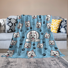 Lovely Dog - Couverture polaire personnalisée avec nom - Cadeaux pour les amoureux des chiens