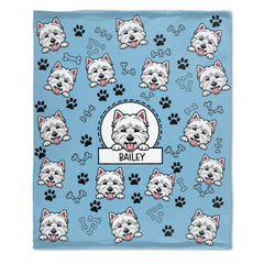 Lovely Dog - Couverture polaire personnalisée avec nom - Cadeaux pour les amoureux des chiens