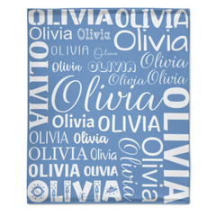 Baby Boy Girl Adult Unisex Personalized Name Blanket