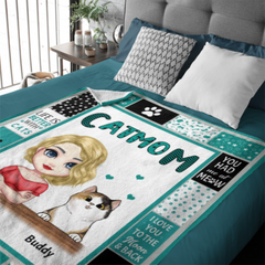 Chat maman - couverture personnalisée - anniversaire, amour, cadeau drôle pour chat maman, propriétaire de chat, amoureux des chats
