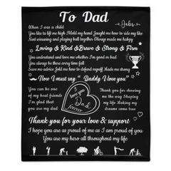 Couverture de fête des pères pour hommes - Cadeaux papa de fils ou fille 