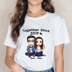 Together Since - Personalized Shirt - Anniversary, Valentine's Day Gift For Spouse, Husband, Wife, Lovers, Girlfriend, Boyfriend