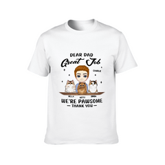 We're Pawsome - Dog & Cat Personalized Custom Unisex T-shirt - Father's Day, Gift For Pet Owners, Pet Lovers