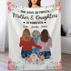 L'amour entre mère et filles est éternel - Cadeau pour maman - Couverture personnalisée 