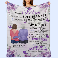 Tenez cette couverture vraiment serrée - personnalisée - fête des mères, cadeau d'anniversaire pour maman, mère - de la fille 