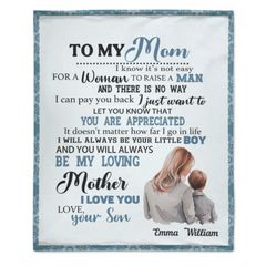 Tu seras toujours ma mère aimante - Couverture personnalisée - Cadeau de fête des mères pour maman, mère - Du fils 