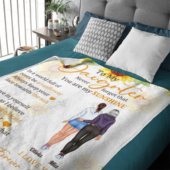 In A World Full Of Roses Be A Sunflower - Couverture personnalisée - Anniversaire, cadeau de graduation pour fille 