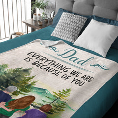 Papa, tout ce que nous sommes à cause de toi - Couverture personnalisée - Anniversaire, cadeau de fête des pères pour père, papa, papa, grand-père 