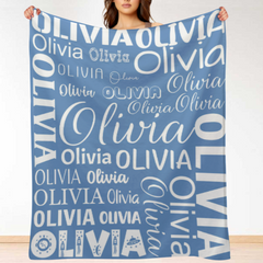 Baby Boy Girl Adult Unisex Personalized Name Blanket