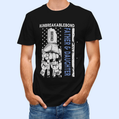 Père fille père fils lien incassable - chemise personnalisée - cadeau d'anniversaire fête des pères pour papa, mari - cadeau de filles, fils, épouse