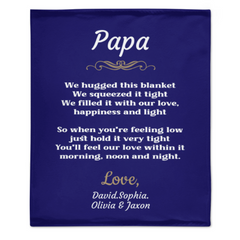 Couverture cadeau personnalisée cher papa pour papa 