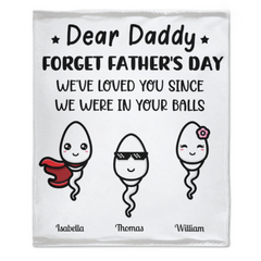 Greatest Dad Ever - Couverture personnalisée personnalisée pour la famille - Fête des pères, cadeau d'anniversaire pour papa 