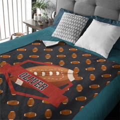 Custom Name Sporty Fun Blanket - Gift for Sports Lover