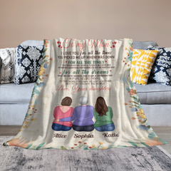À ma maman - Couverture personnalisée - Cadeau de fête des mères pour mère, maman, grand-mère, maman Couverture de fille 